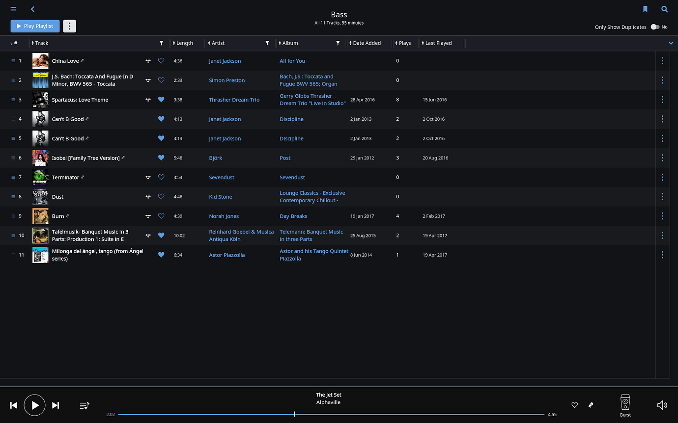 exporting playlist for procommander