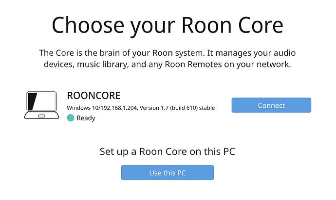 Choose RoonCore scrnsht