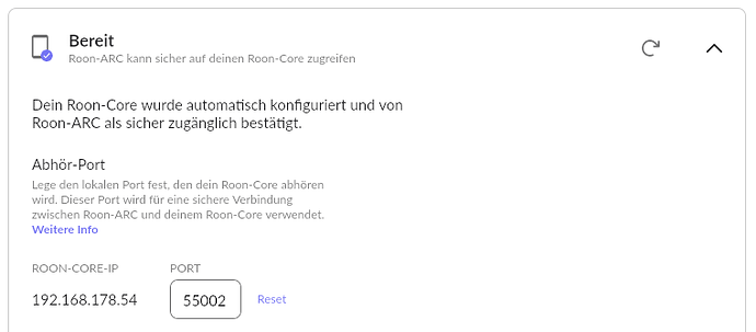 2023_05_16 ROON ARC Settings