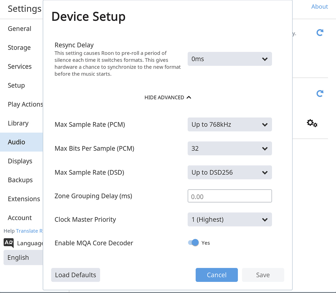 My DAC clicks when the sample rate changes How do I turn MQA off