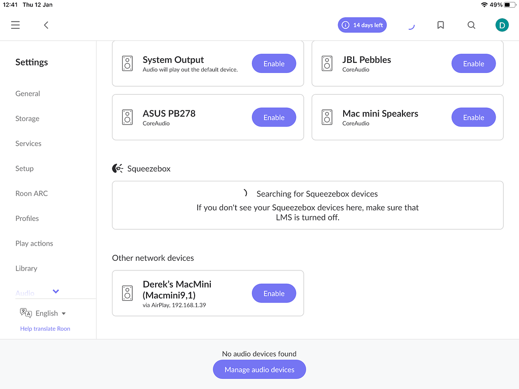 LMS not found by Roon.app on iPad but is found by Roon.app on iPhone ...