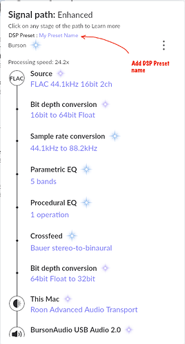 Signal Path Preset Name