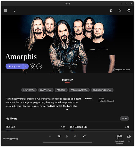 Amorphis on Roon
