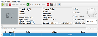 hqp sinc-L 7ECv2 512 48k ubuntu
