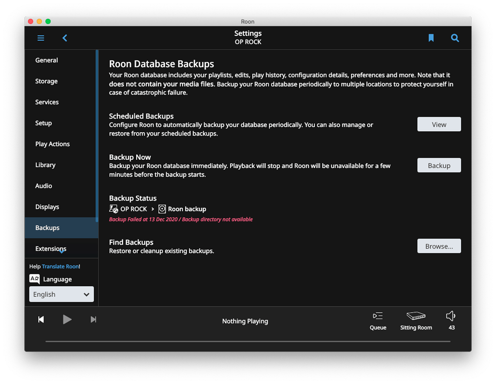 Roon scheduled backup not working on NUC Support Roon Labs Community