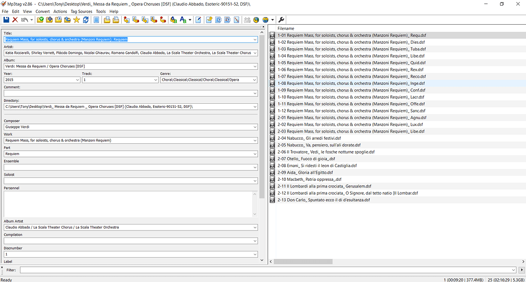 Export uses a comma delimiter for artist name rather than a semi