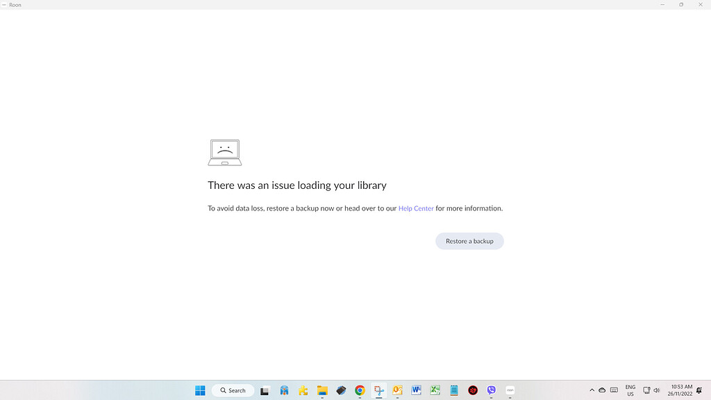 There was an issue loading your library - recurring too frequently ...