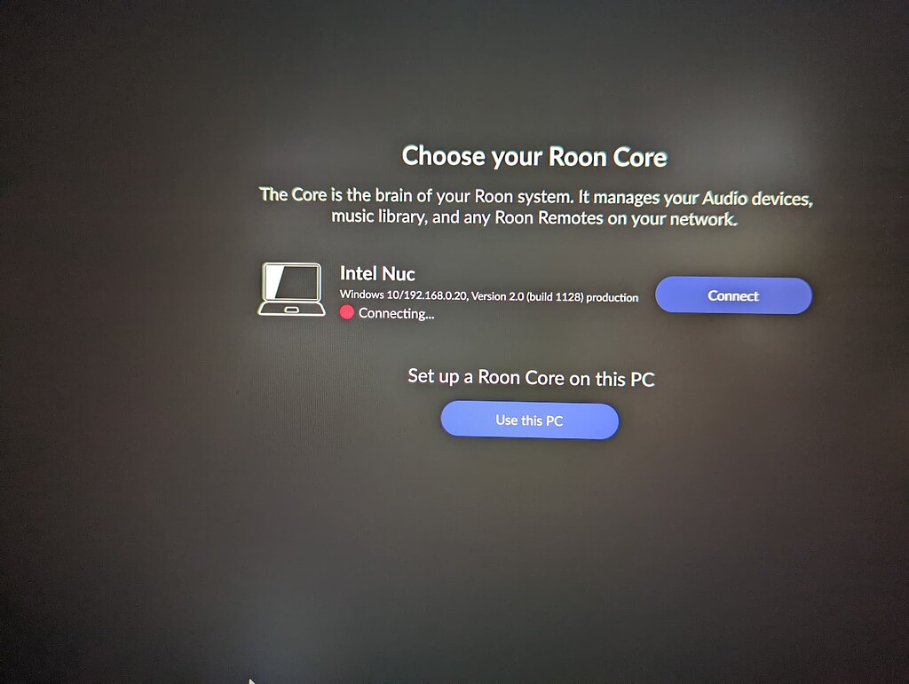 Can't connect to Roon core on any device Support Roon Labs Community