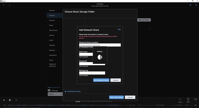 Add Network Share