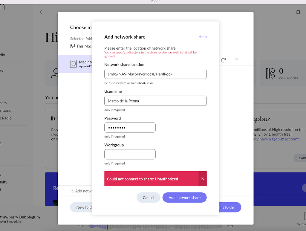 unable-to-add-network-share-unauthorized-support-roon-labs-community