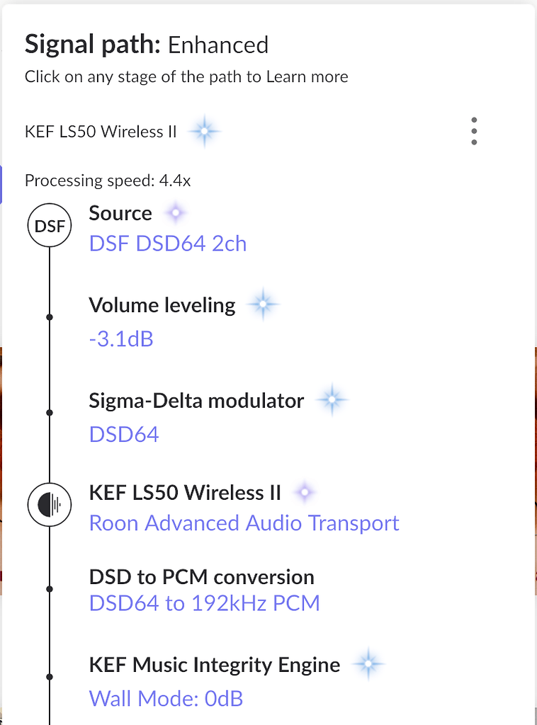 Roon Nucleus and KEF LS50 Wireless II cannot play DSD files KEF