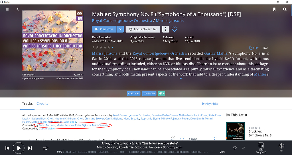 Conductor / Choir Master / Chorus Master Metadata Roon Labs Community