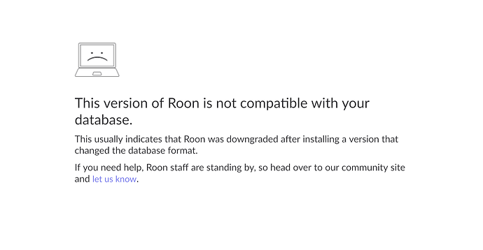 Roon - Error Message