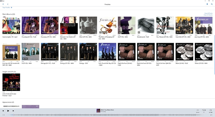 04 having clicked Artists in search results now shows all 22 albums