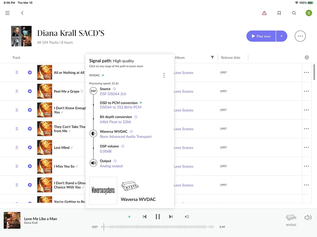 New DAC Waversa VDac ROON Downsamples Inputs - Support - Roon Labs ...