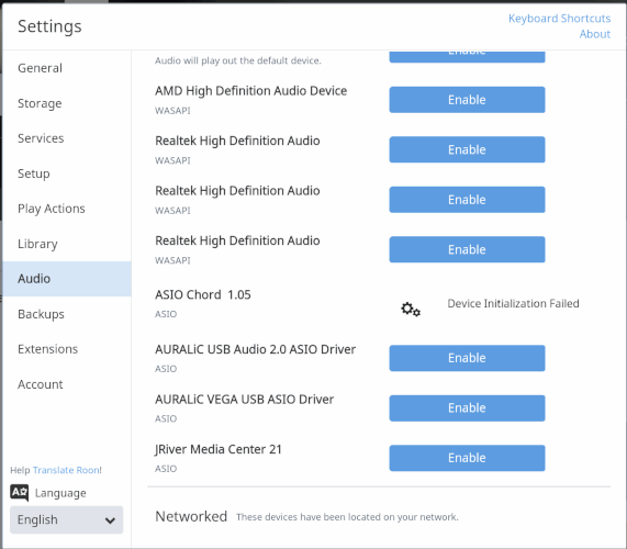 hqpd hqplayer port settings