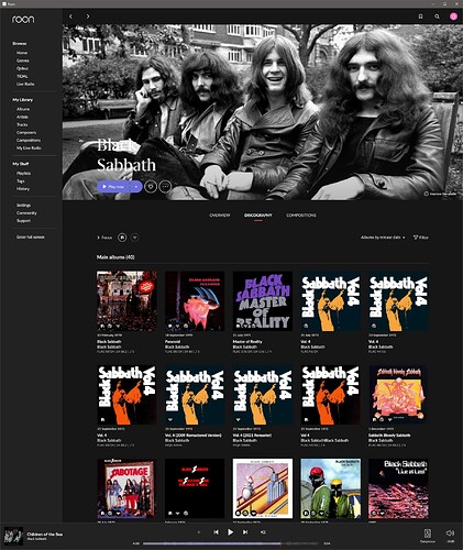 Roon Black Sabbath