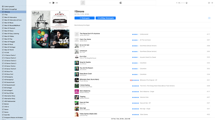 Screenshot MAC with iTunes