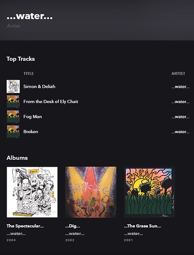 artist page tidal