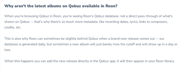 Qobuz in Roon