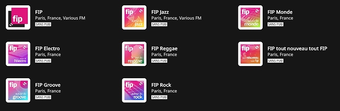 FIP radios now with metadata - experimental - Live Radio - Roon Labs  Community