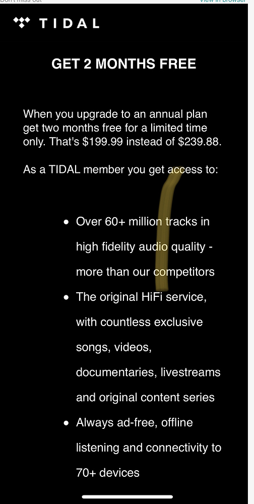 tidal family plan restrictions