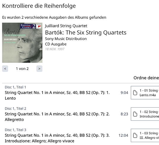 Bartok Juilliard String Quartet