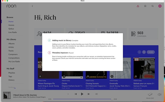 Roon 3 Home Screen Shot 2023-05-13 at 11.20.38 PM
