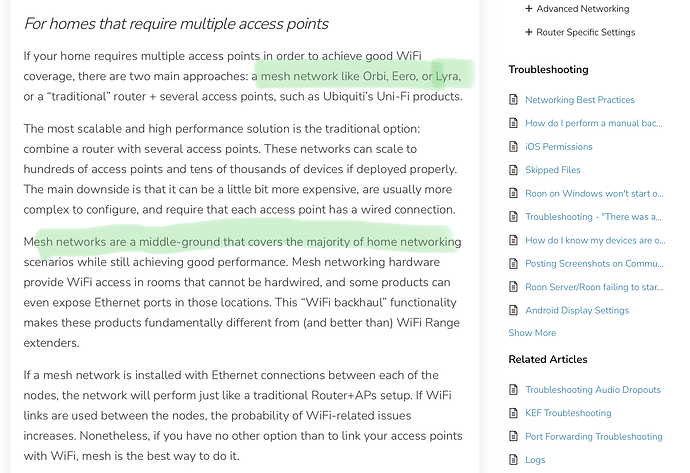 Roon Networking Best Practices