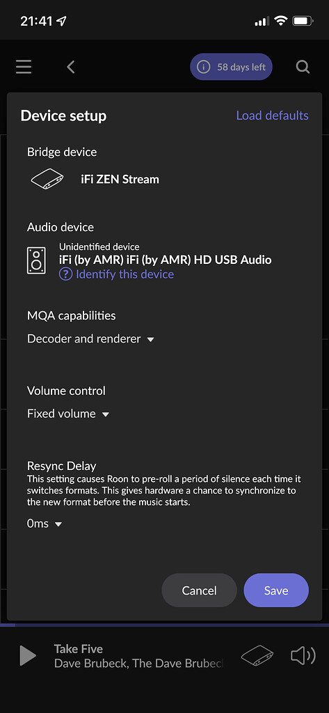 iFi ZEN STREAM + DAC V2 settings - Roon Software Discussion - Roon 