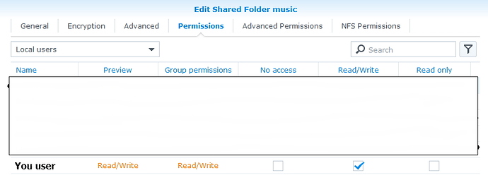 Edit shared Folder
