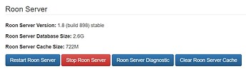 restart roon server