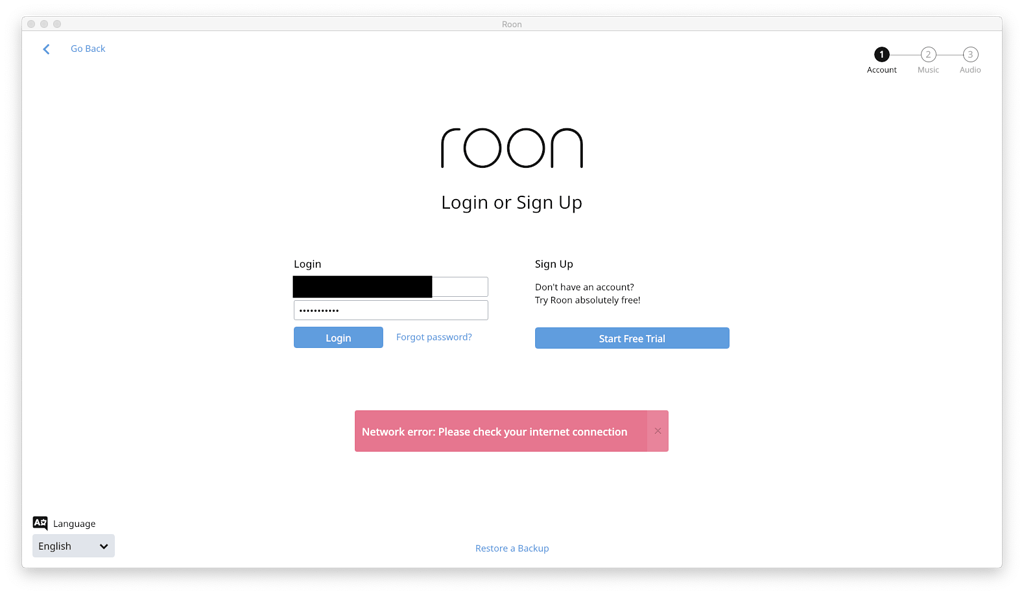 Network error cannot log in to nucleus (plus Nucleus login credentials and password