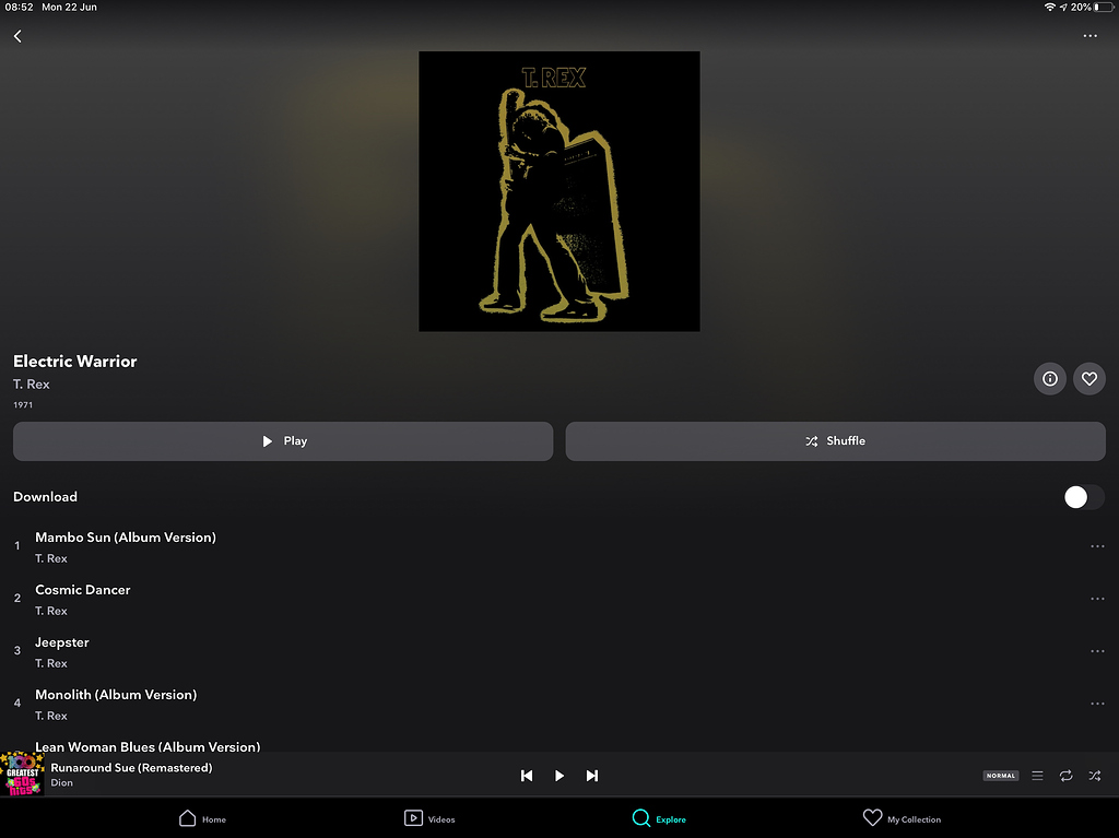 T Rex, Electric Warrior MQA? Albums Roon Labs Community