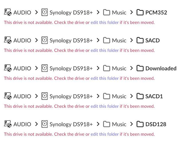NAS 920+ - Roon Folder Import Screen Capture - June 14, 2023