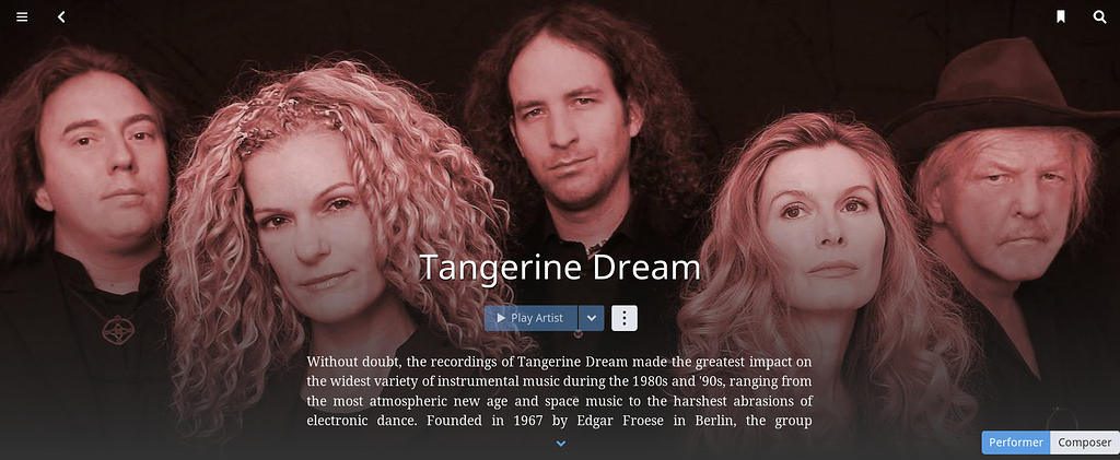 Tangerine Dream Artist Pic Resolved User Error Metadata Issues