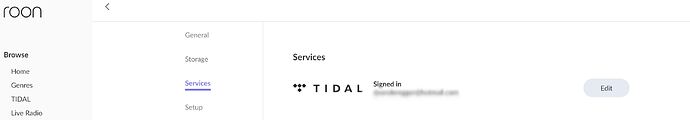 Roon with TIDAL service