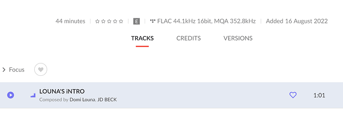 Track beeing played