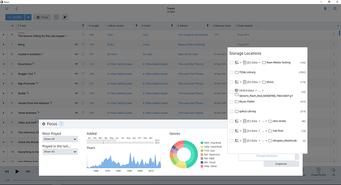 Focus Inspector Storage Locations