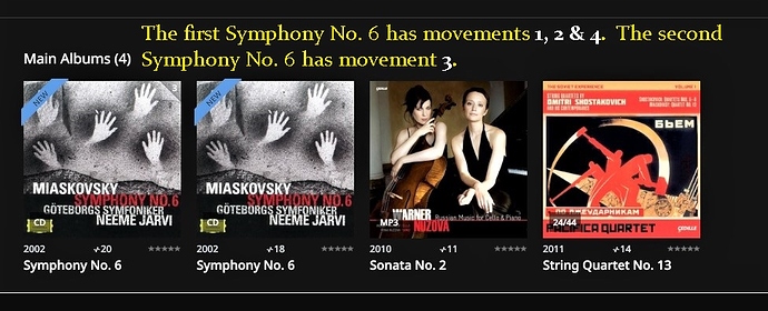 0.   Myaskovsky; Symphony No. 6 in two different albums