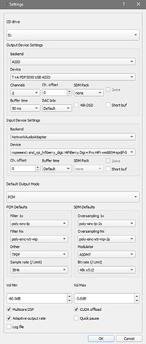 HQP$ Settings Page