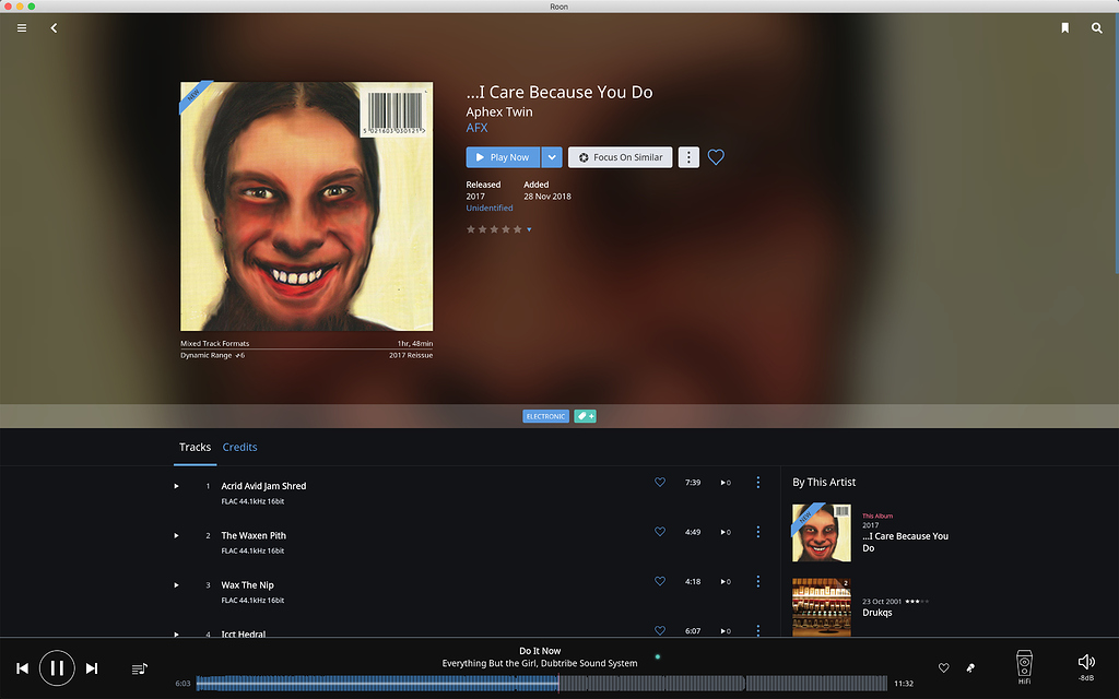 Aphex Twin I Care Because You Do Not recognised at all?! Metadata Roon Labs Community