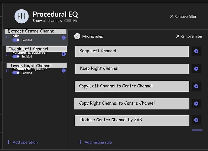 Procedural EQ with notations