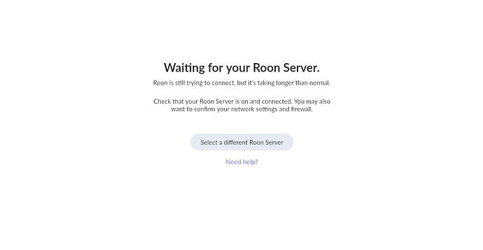 Waiting For Your ROON Server