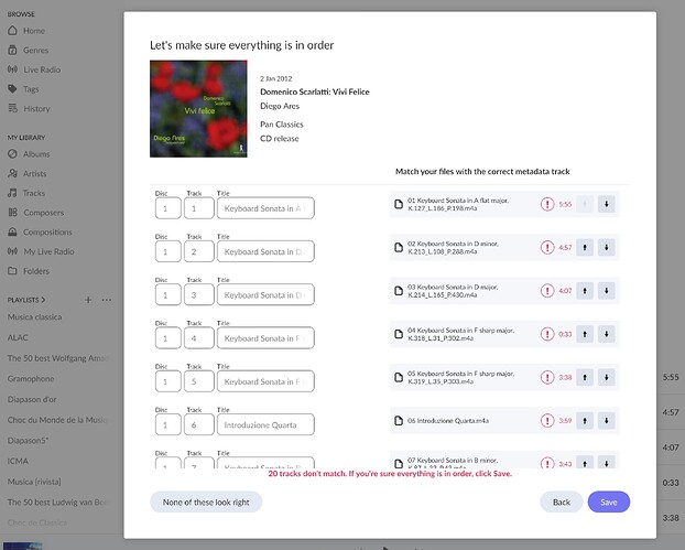 Case of Identifying Albums