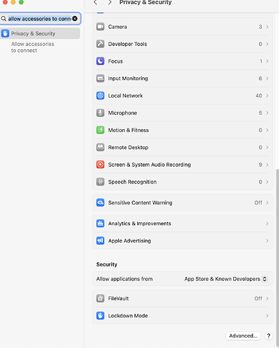 allow accessories to connect