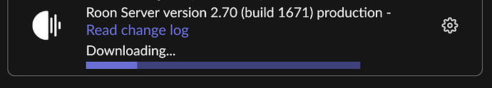 Roon Server update stuck