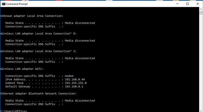 Roon Server PC ip
