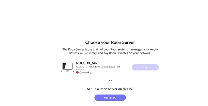 Roon Connect Issue