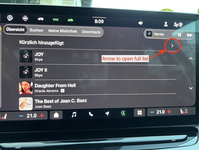 Roon ARC 1.84 CarPlay UX/UI Changes with Artist and Album Menus (ref# ...